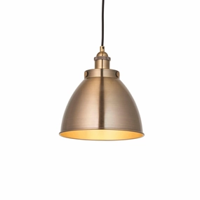 Endon Franklin 1 Light Antique Brass Small Ceiling Pendant - Open Box white ceiling lamp