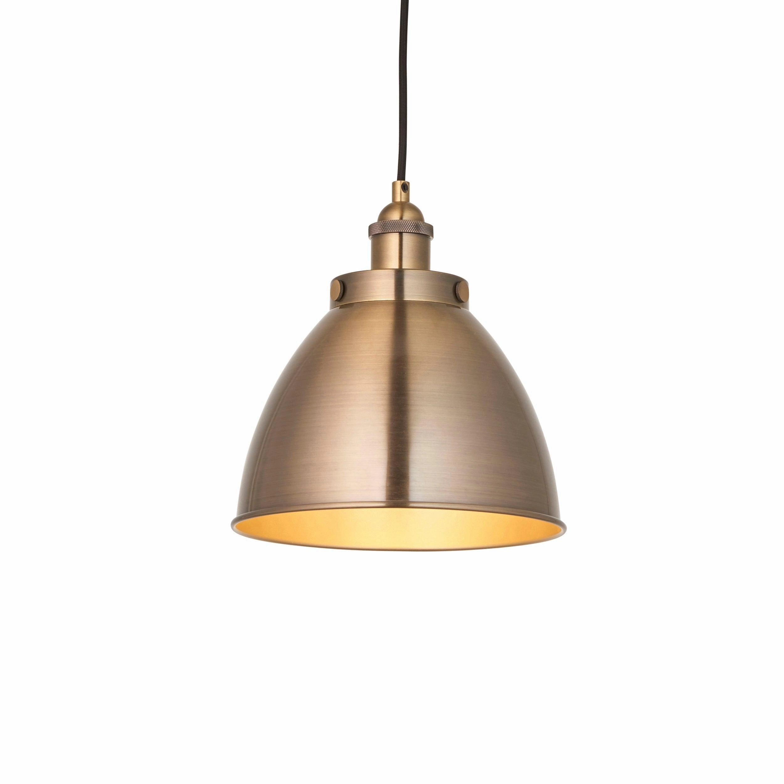 Endon Franklin 1 Light Antique Brass Small Ceiling Pendant - Open Box flush mount ceiling fixture