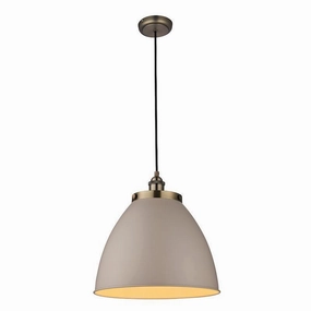 Endon Franklin 1 Light Large Brass Ceiling Pendant - Open Box white ceiling lamp