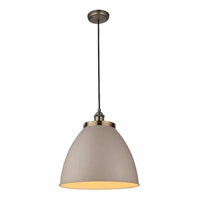 Endon Franklin 1 Light Large Brass Ceiling Pendant - Open Box flush mount ceiling fixture