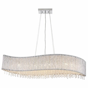 Endon Galina 8 Light Chrome Linear Ceiling Pendant white ceiling lamp