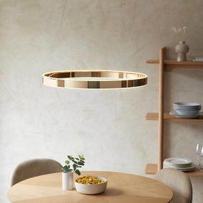 Endon Gen Ring LED Gold & Frosted Diffuser Ceiling Pendant ambient ceiling fixture