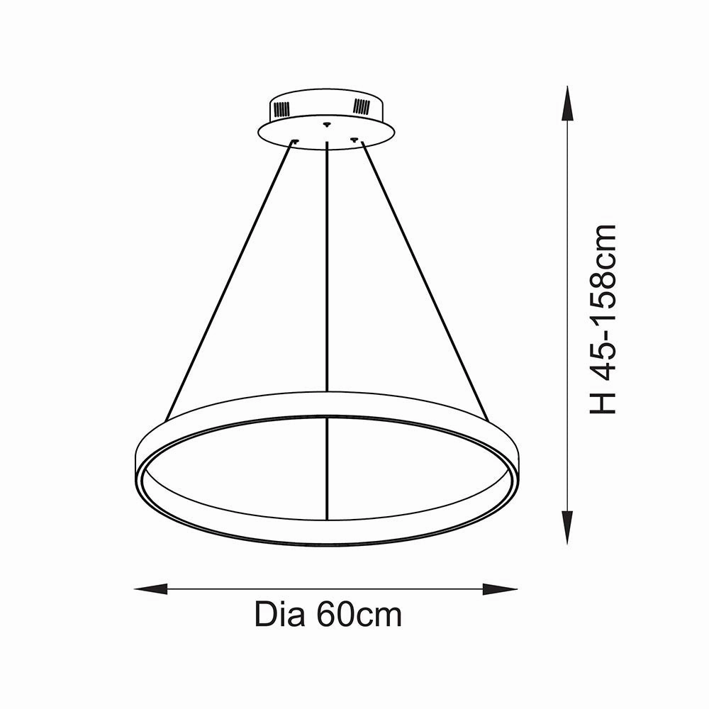 Endon Gen Ring LED Gold & Frosted Diffuser Ceiling Pendant
