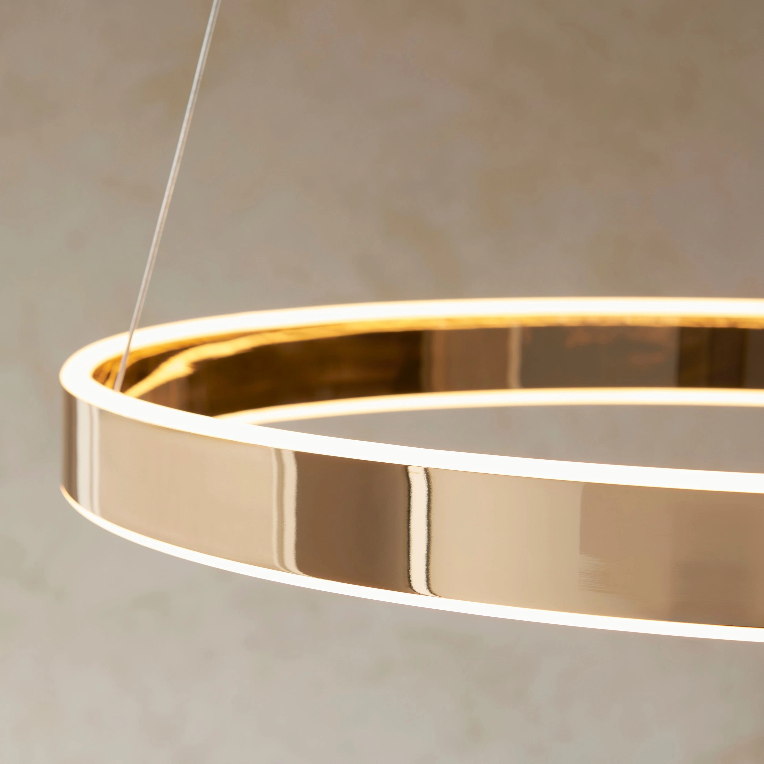 Endon Gen Ring LED Gold & Frosted Diffuser Ceiling Pendant
