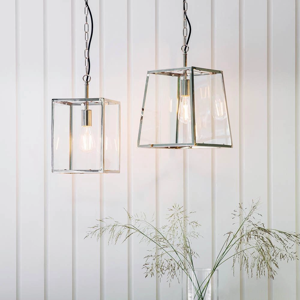 Endon Hadden 1 Light Nickel Pendant Ceiling Light