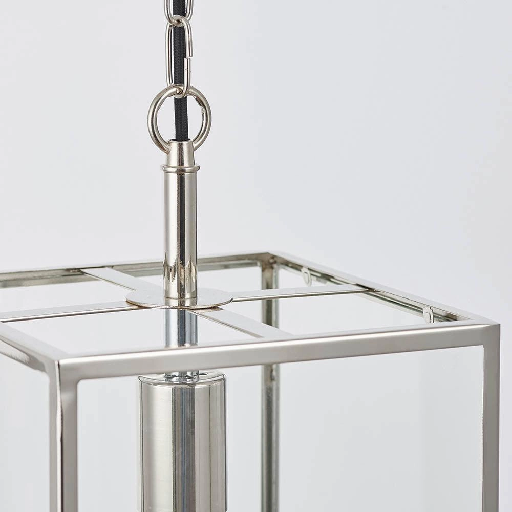 Endon Hadden 1 Light Nickel Pendant Ceiling Light
