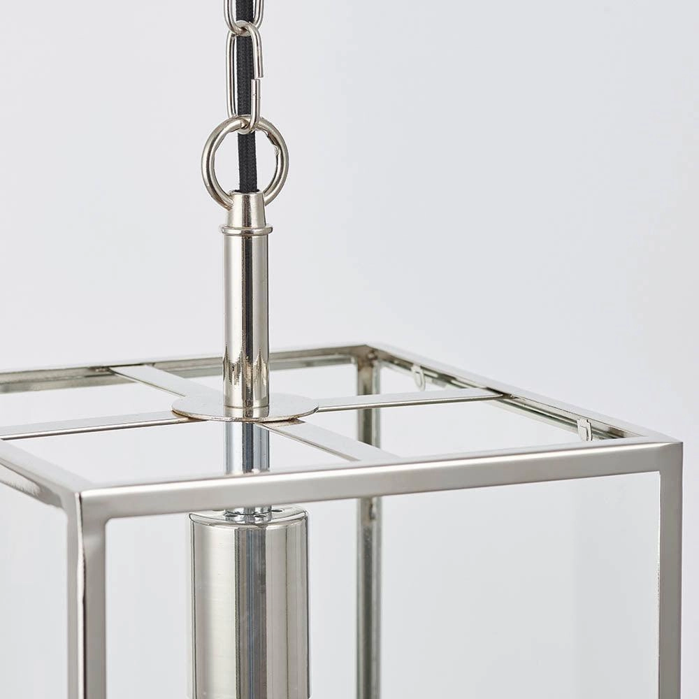 Endon Hadden 1 Light Nickel Pendant Ceiling Light
