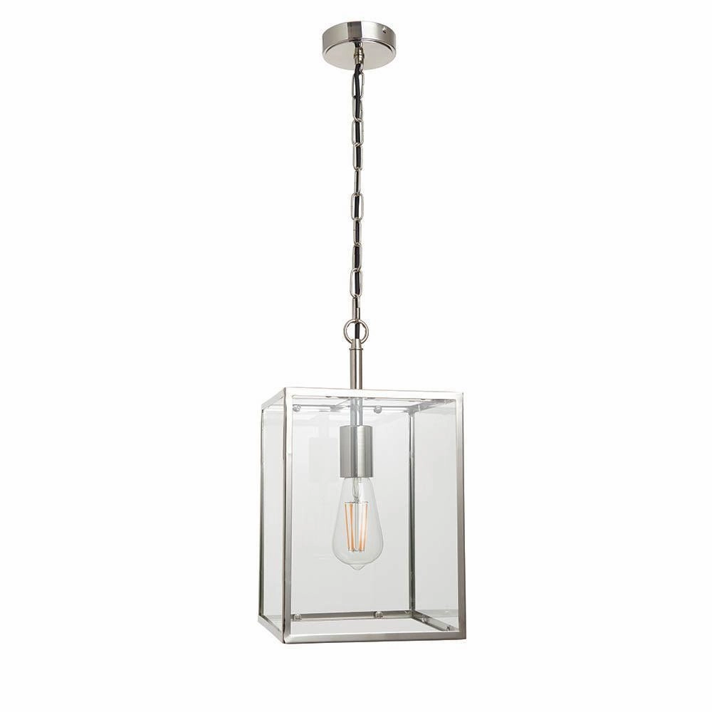 Endon Hadden 1 Light Nickel Pendant Ceiling Light