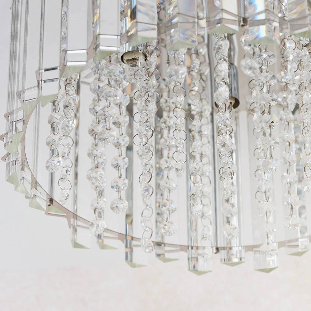 Endon Hanna 4 Light Flush Polished Chrome Ceiling Light