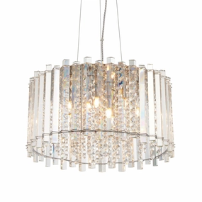 Endon Hanna 5 Light Polished Chrome Pendant Ceiling Light ambient ceiling fixture
