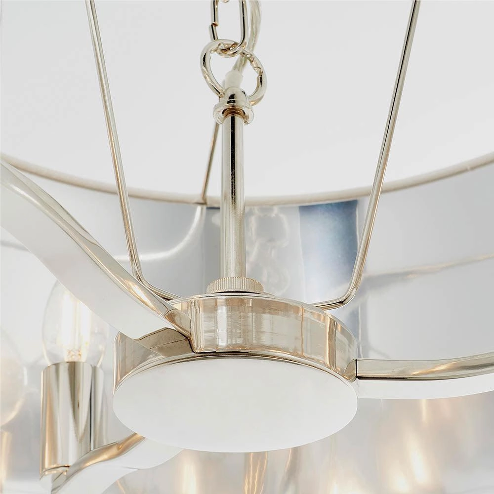 Endon Harvey 3 Light Bright Nickel Ceiling Pendant