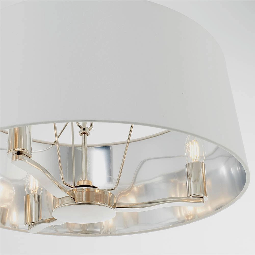 Endon Harvey 3 Light Bright Nickel Ceiling Pendant