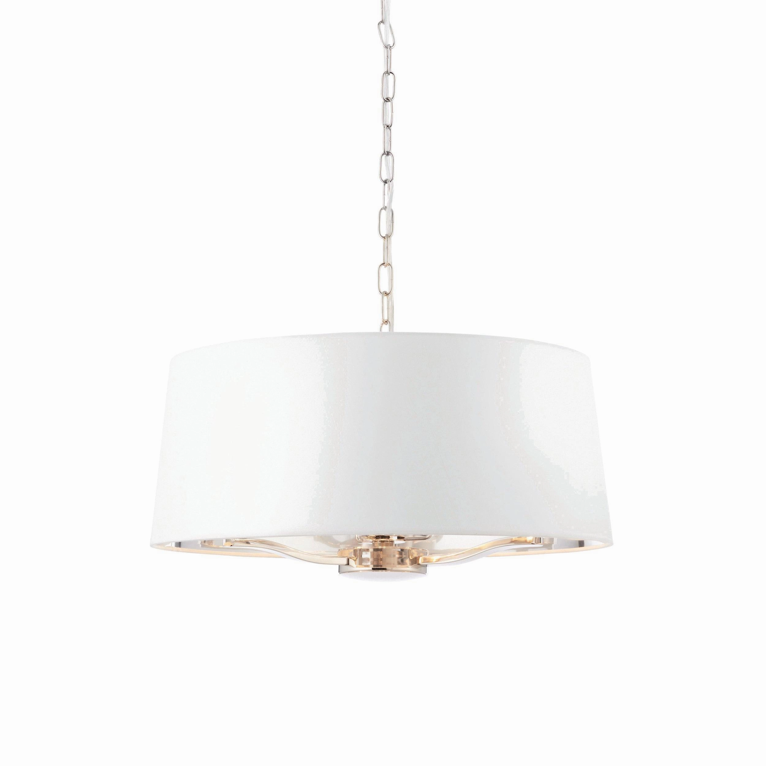 Endon Harvey 3 Light Bright Nickel Ceiling Pendant soft glow ceiling light