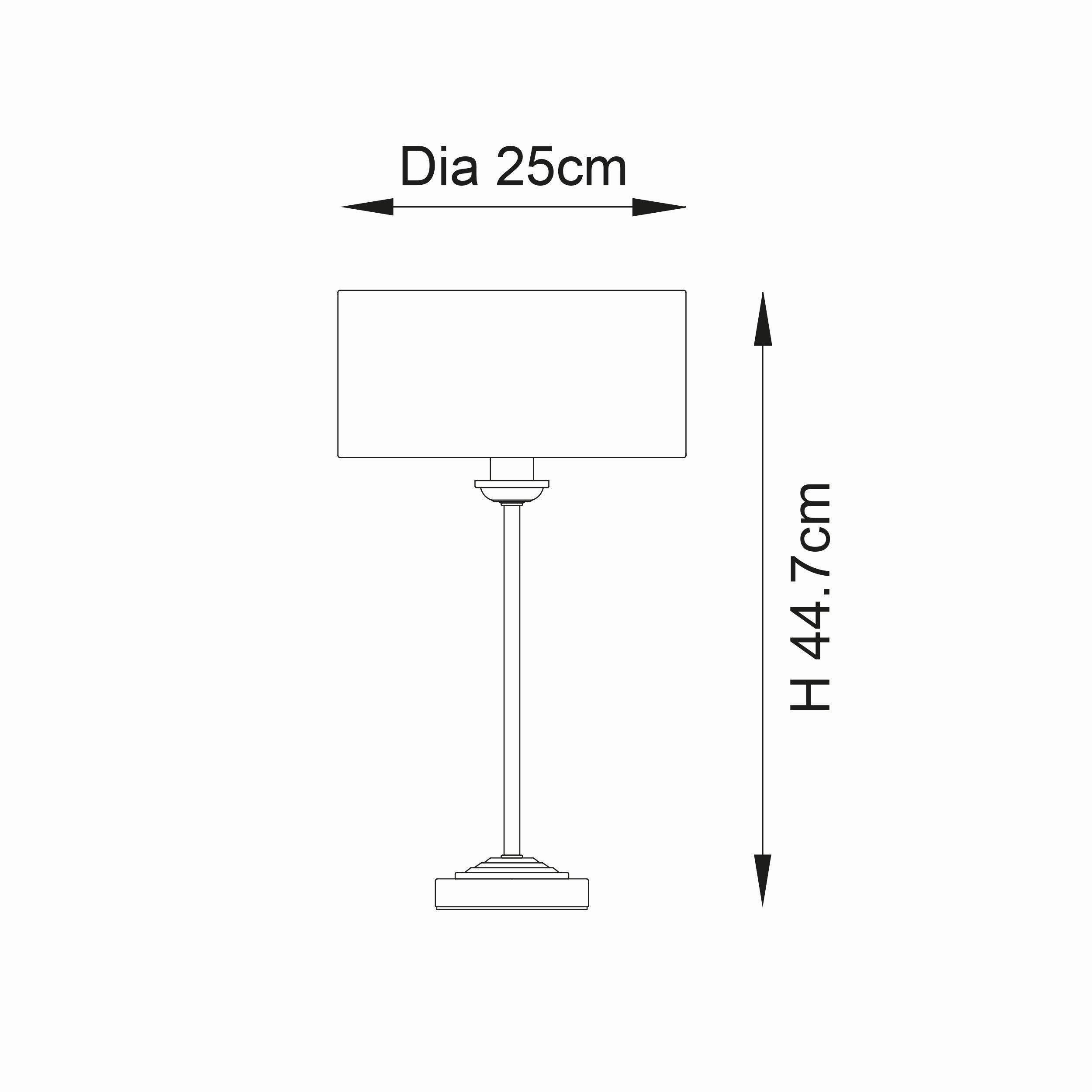 Endon Highclere Antique Brass Table Lamp - White Shade