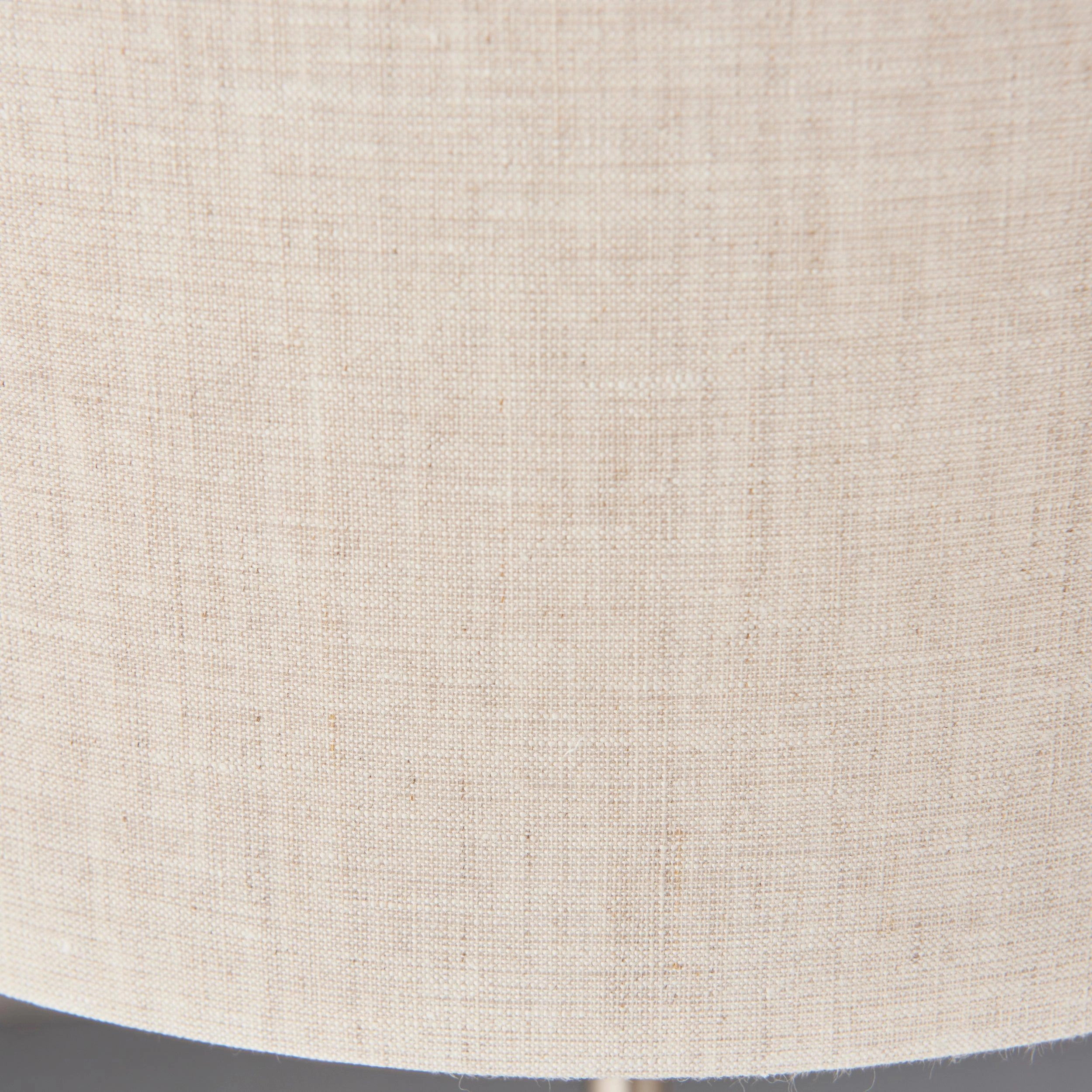 Endon Highclere Brushed Chrome 3 Light Table Lamp - Linen Shade