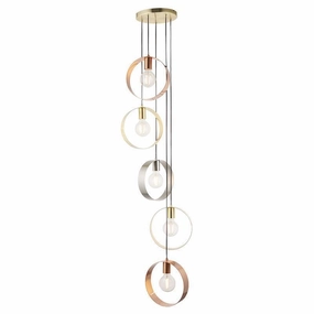 Endon Hoop 5 Light Ceiling Pendant Light sleek LED ceiling lamp