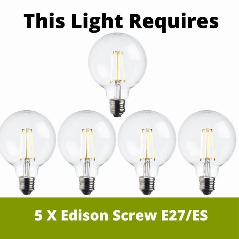 Endon Hoop 5 Light Ceiling Pendant Light