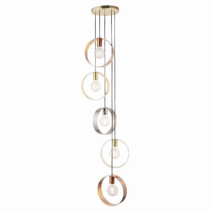 Endon Hoop 5 Light Ceiling Pendant Light sleek LED ceiling lamp