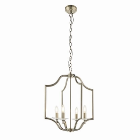 Endon Lainey 4 Light Antique Brass Ceiling Pendant ambient ceiling fixture