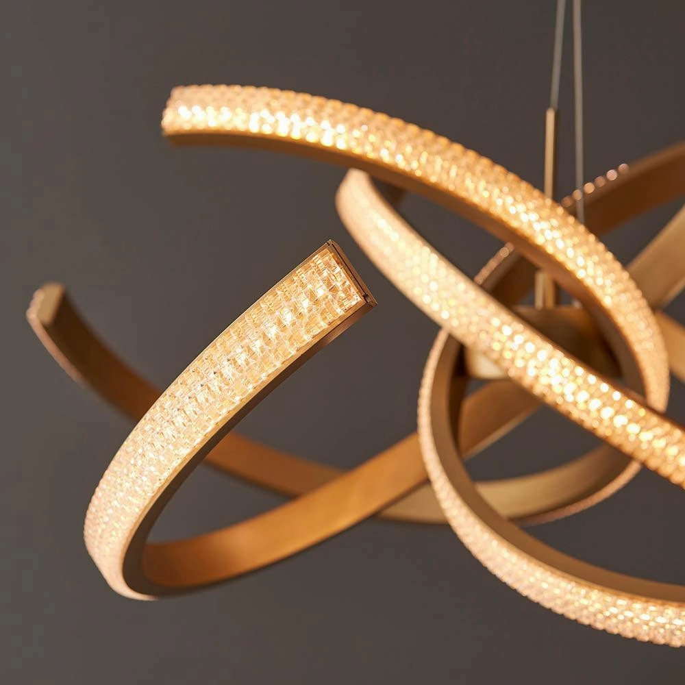 Endon Lorenzo 4 Light Gold Pendant Ceiling Light