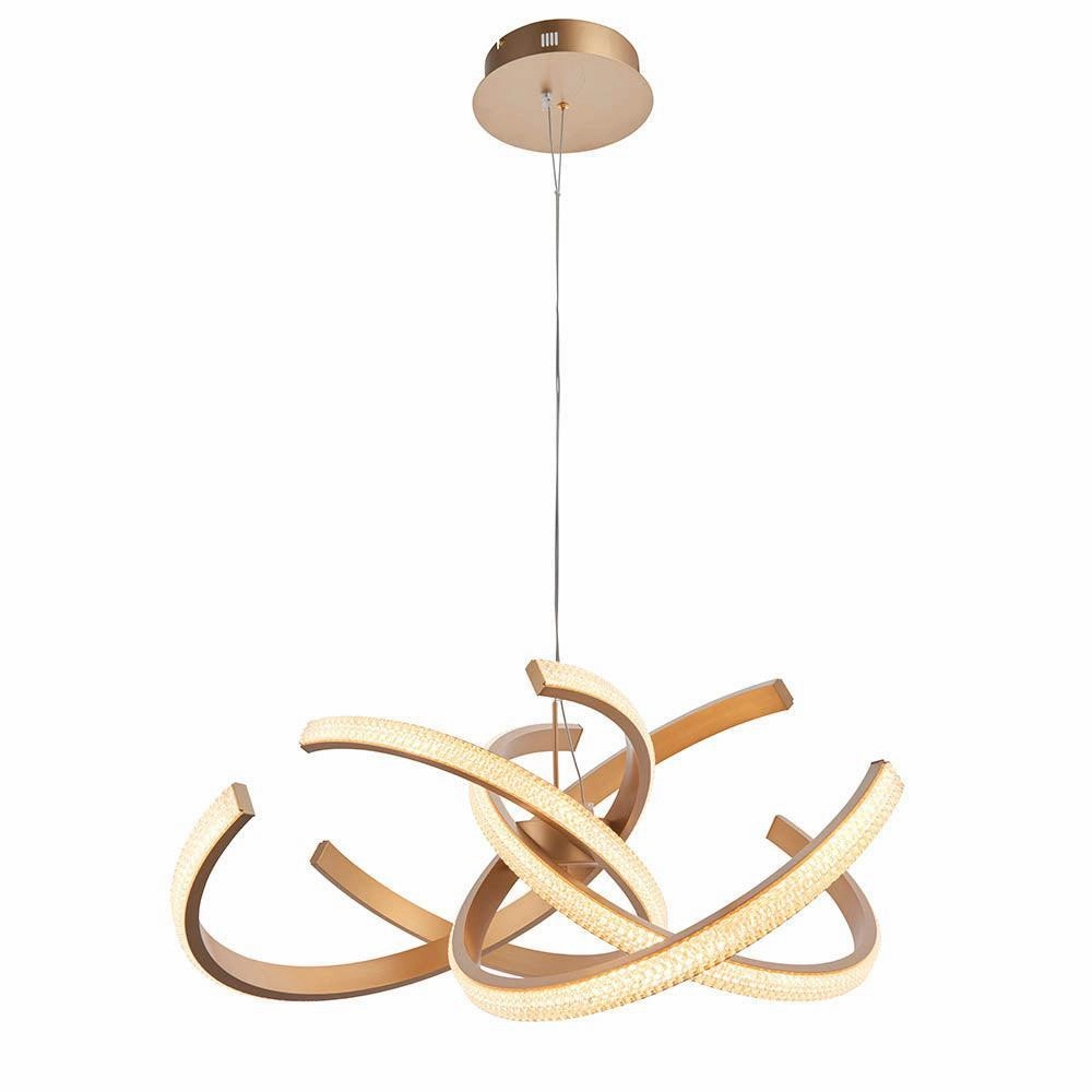 Endon Lorenzo 4 Light Gold Pendant Ceiling Light