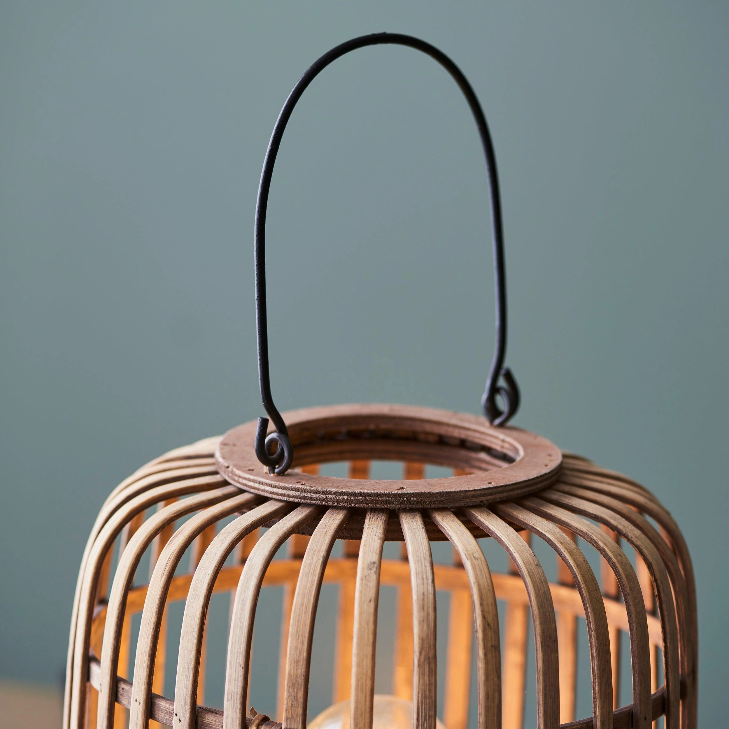 Endon Mathias 1 Light Table Lamp With Light Bamboo Cage