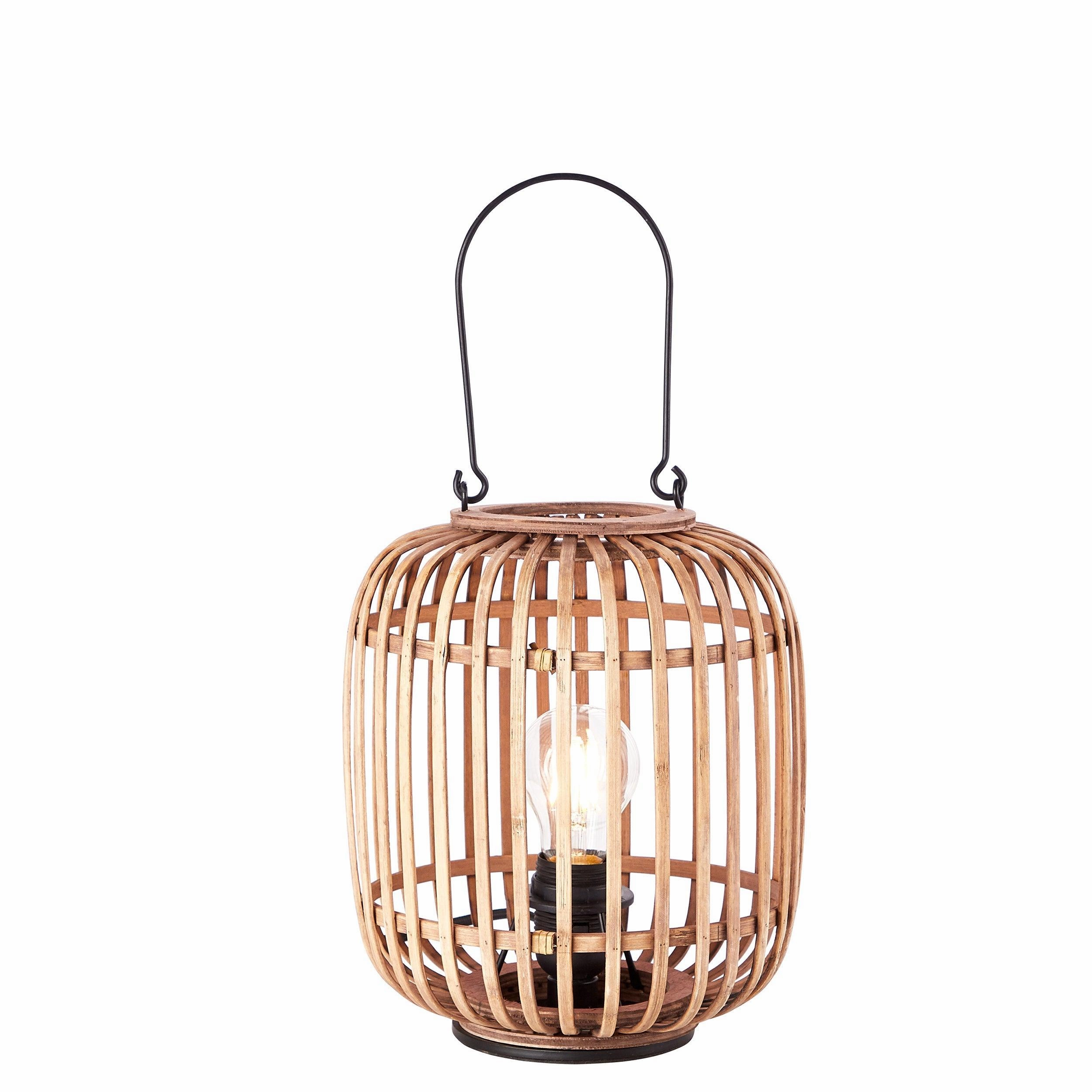 Endon Mathias 1 Light Table Lamp With Light Bamboo Cage energy-saving LED light