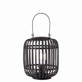 Endon Mathias Table Lamp With Dark Bamboo Cage energy-saving LED light