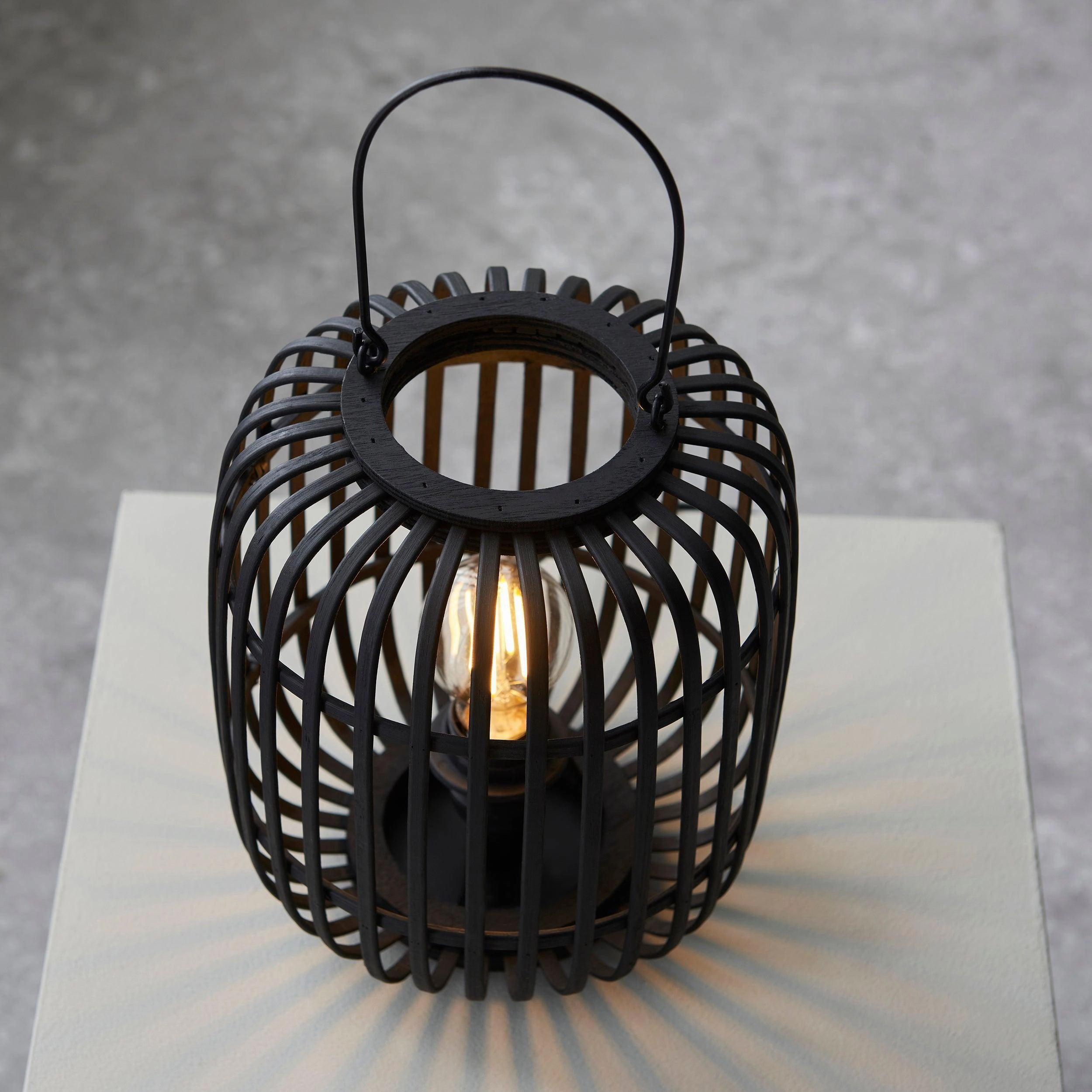 Endon Mathias Table Lamp With Dark Bamboo Cage