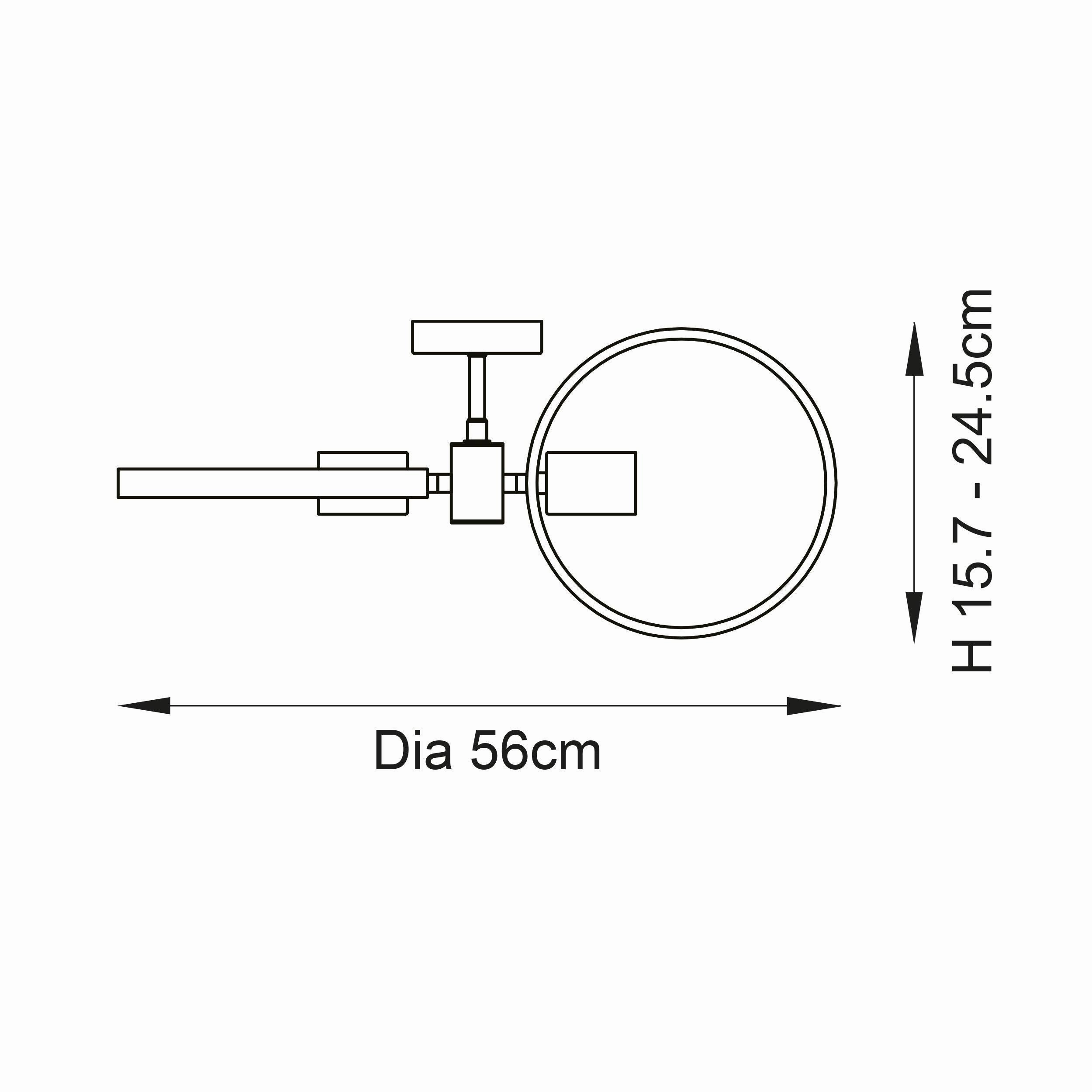 Endon Merola 3 Light Chrome LED Semi Flush Bathroom Light