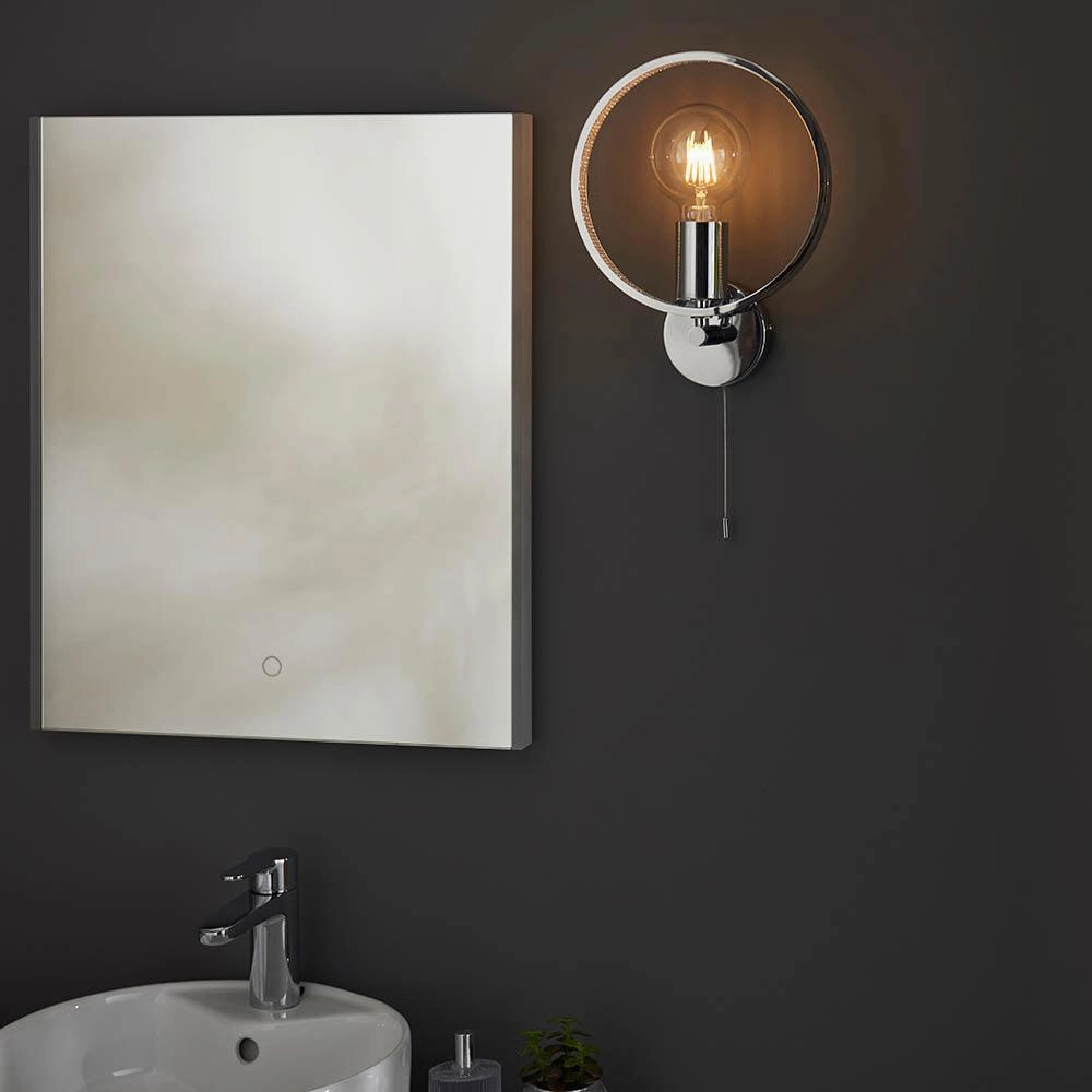 Endon Merola Chrome Finish Bathroom Wall Light - Open Box