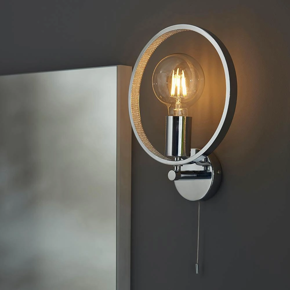 Endon Merola Chrome Finish Bathroom Wall Light