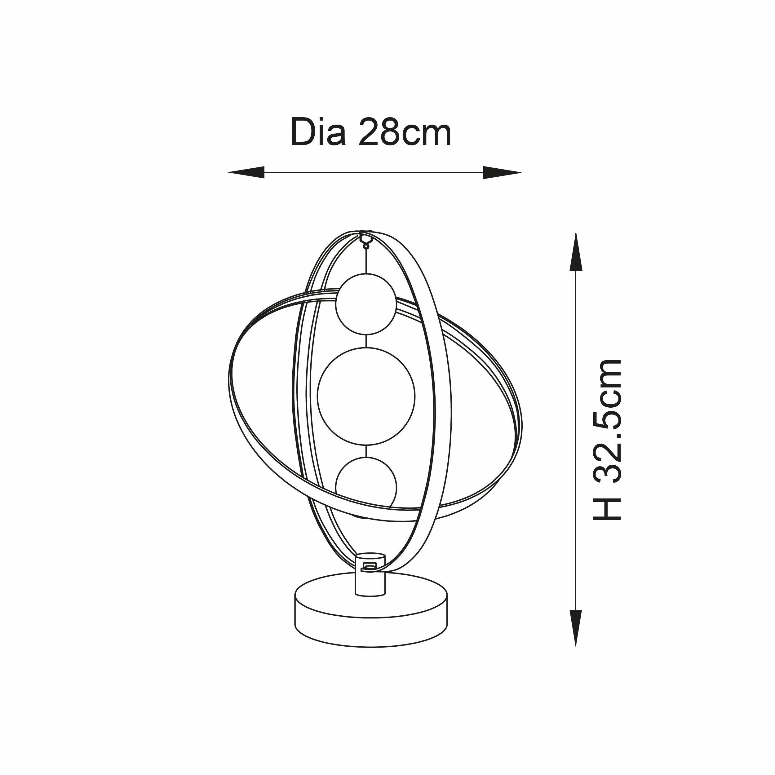 Endon Muni Contemporary Gold LED Table Lamp