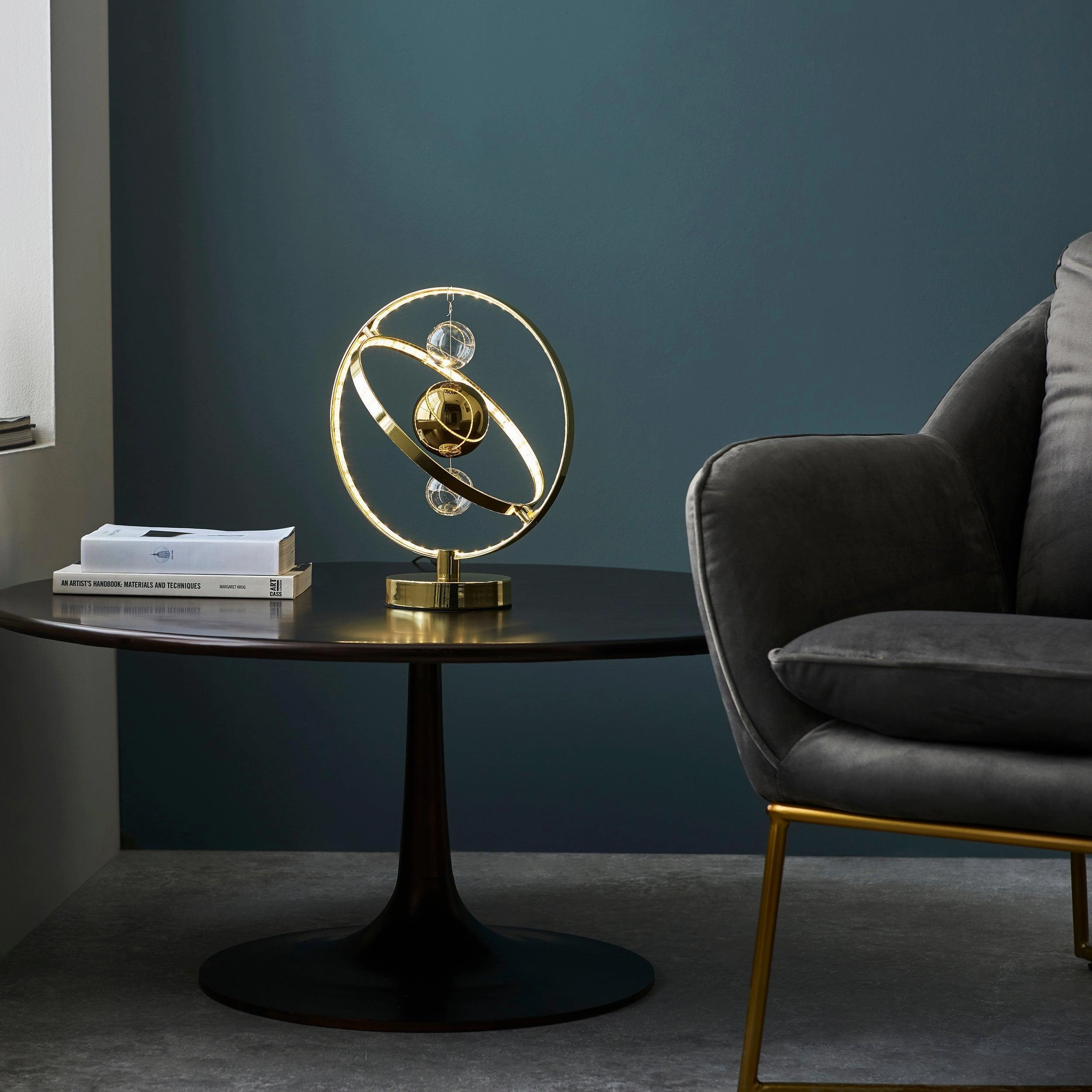 Endon Muni Contemporary Gold LED Table Lamp