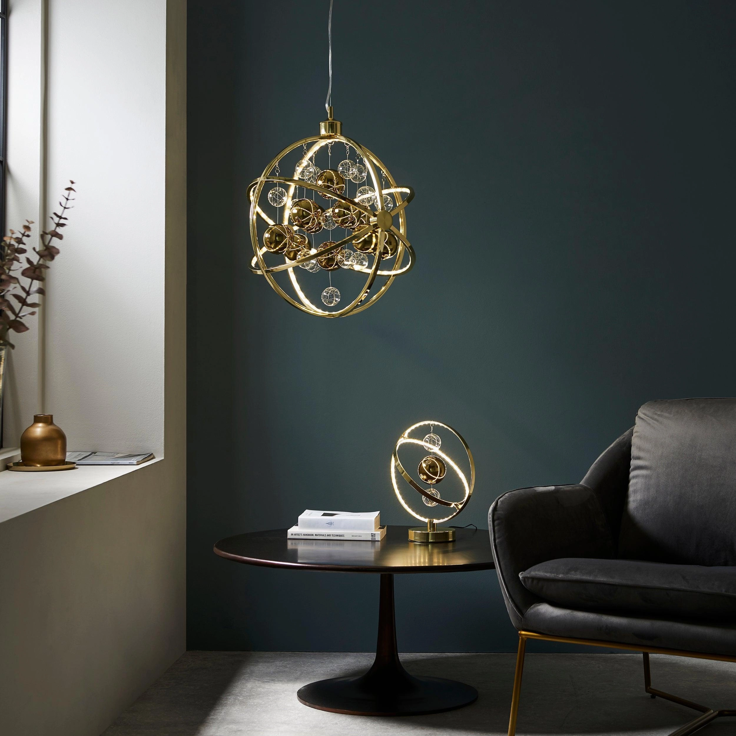Endon Muni Contemporary Gold LED Table Lamp
