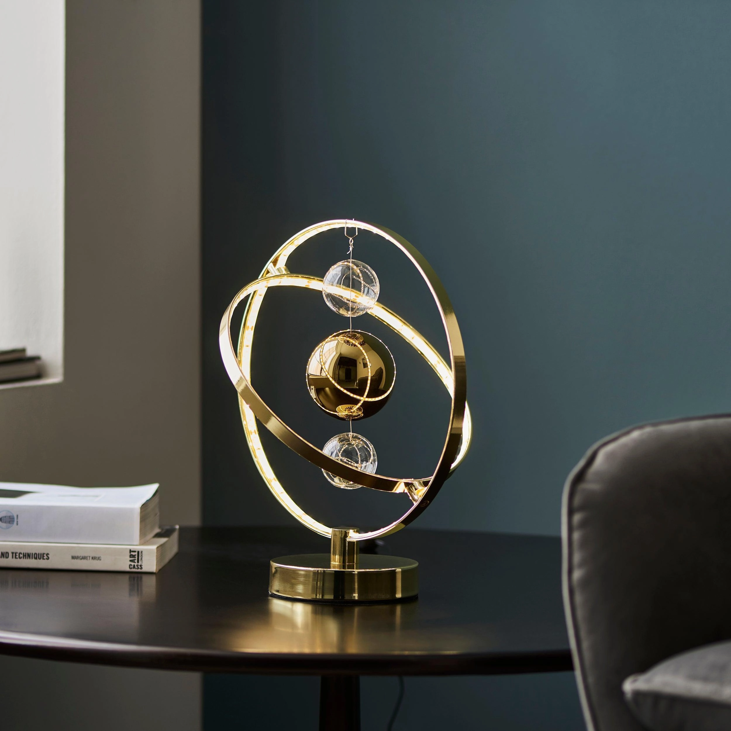 Endon Muni Contemporary Gold LED Table Lamp