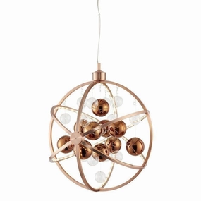 Endon Muni Copper & Clear Glass Pendant Ceiling Light ambient ceiling fixture