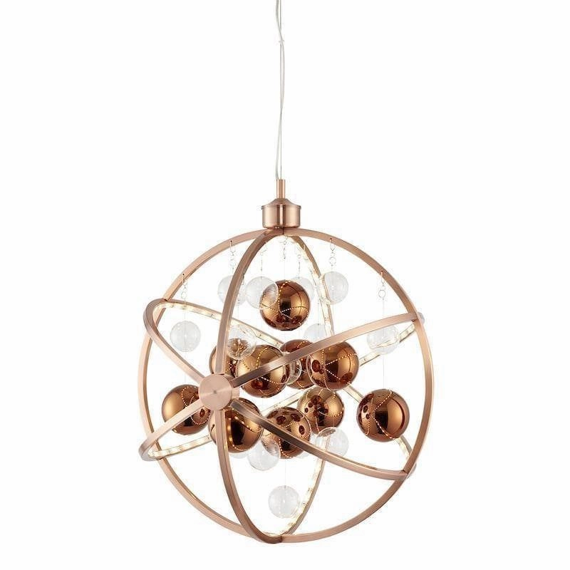Endon Muni Copper & Clear Glass Pendant Ceiling Light ambient ceiling fixture