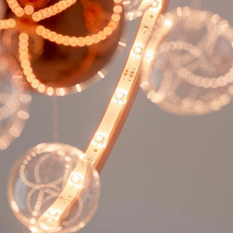 Endon Muni Copper & Clear Glass Pendant Ceiling Light