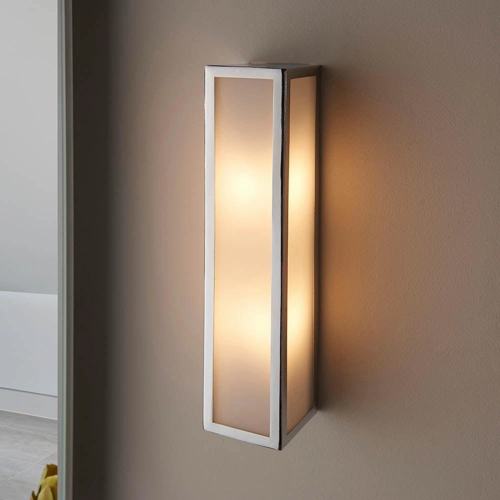 Endon Newham 2 Light Chrome Finish Bathroom Wall Light