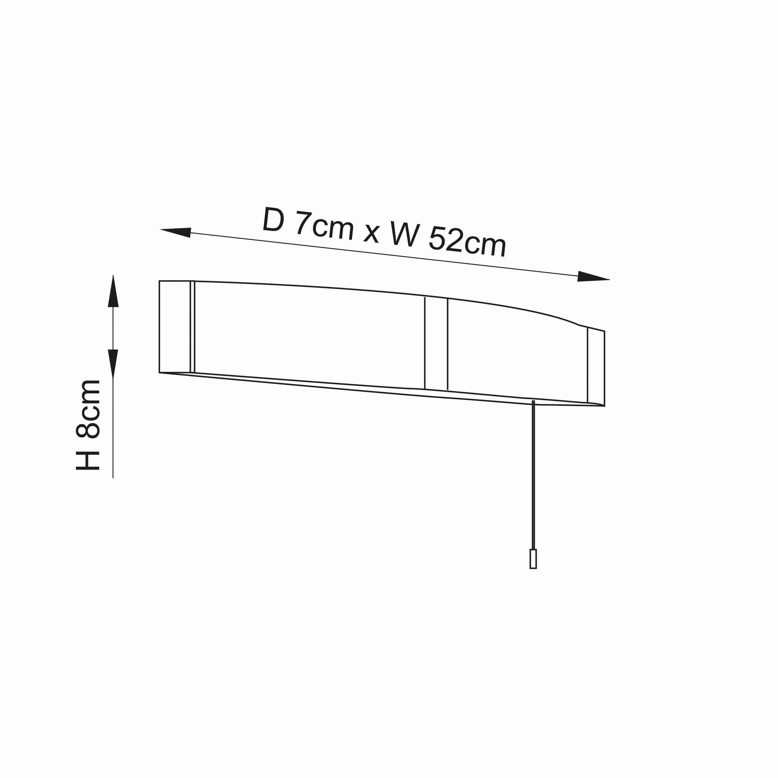 Endon Onan 2 Light White LED Wall Light - Pull Cord
