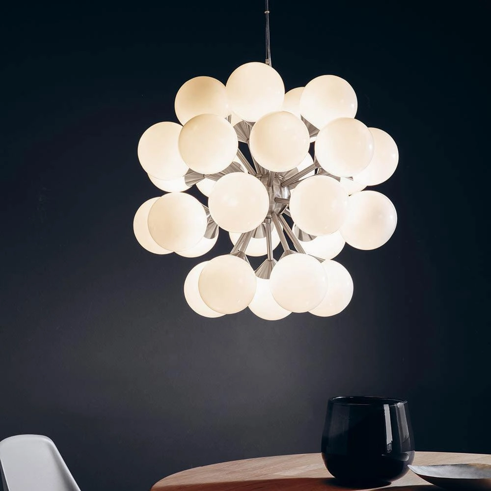 Endon Oscar 28 Light Nickel Finish Ceiling Pendant