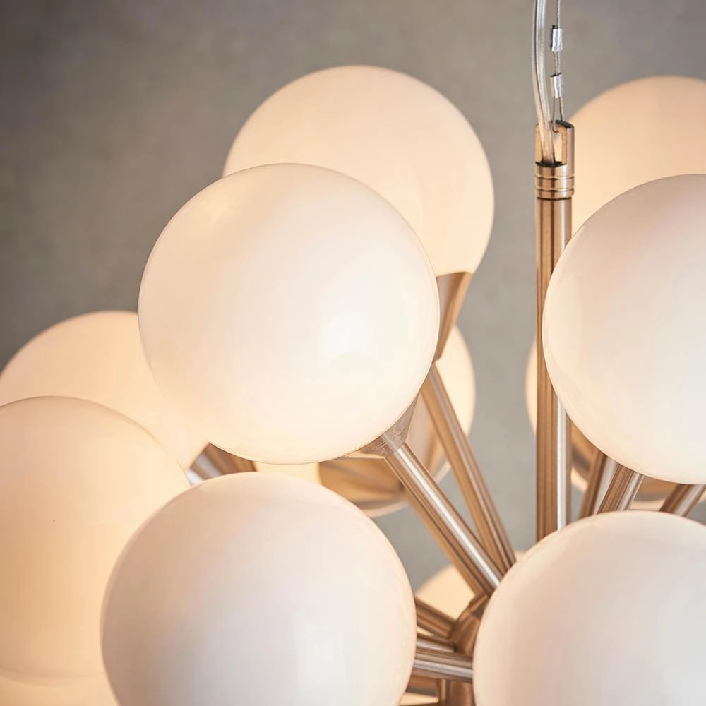 Endon Oscar 28 Light Nickel Finish Ceiling Pendant