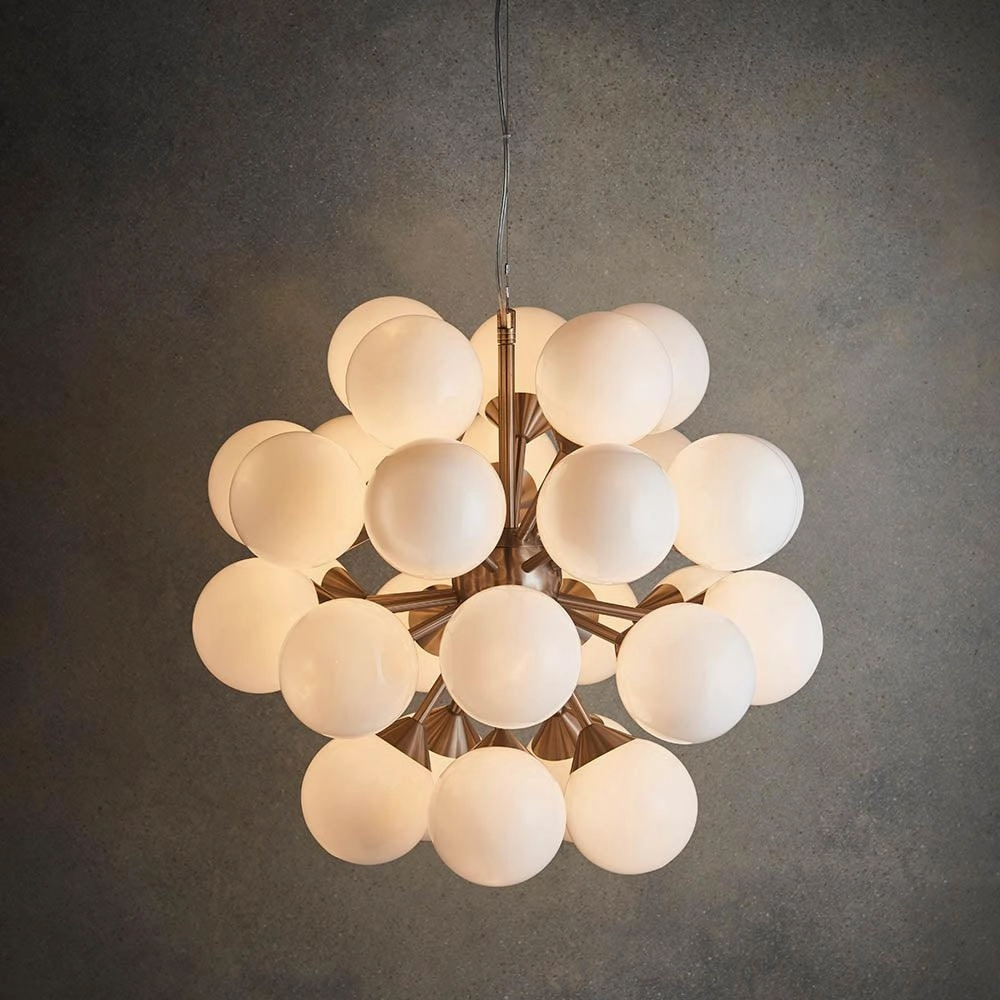 Endon Oscar 28 Light Nickel Finish Ceiling Pendant
