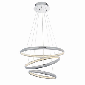 Endon Ozias 1 Light Chrome & Crystal Ceiling Pendant soft glow ceiling light