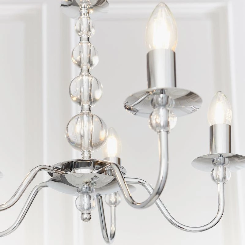 Endon Parkstone Chrome Finish 5 Light Chandelier