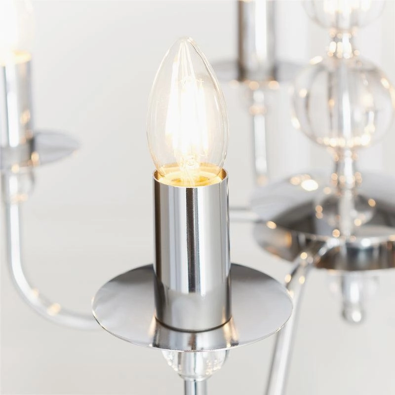 Endon Parkstone Chrome Finish 5 Light Chandelier