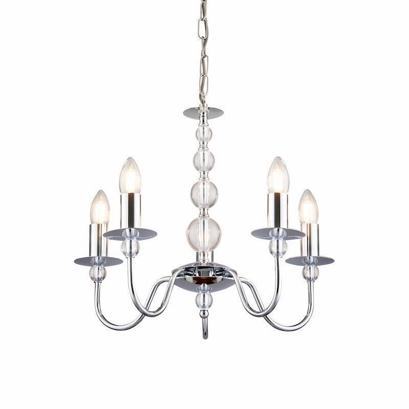 Endon Parkstone Chrome Finish 5 Light Chandelier