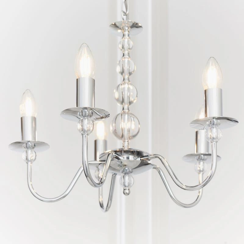 Endon Parkstone Chrome Finish 5 Light Chandelier