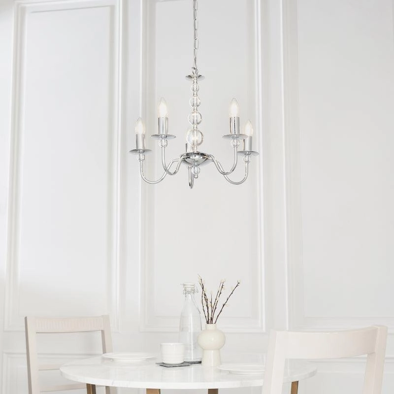 Endon Parkstone Chrome Finish 5 Light Chandelier